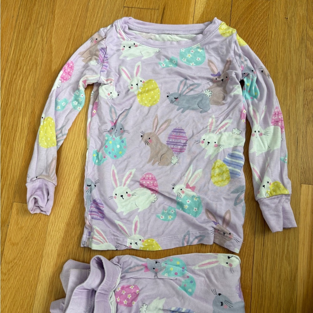 Little Sleepies Lavender Bunny Print Pajama Set